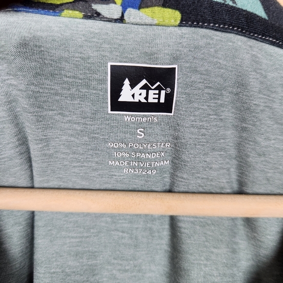 REI Gray Blue Green Floral V Neck Sleeveless Dress Sz S - Picture 4 of 6